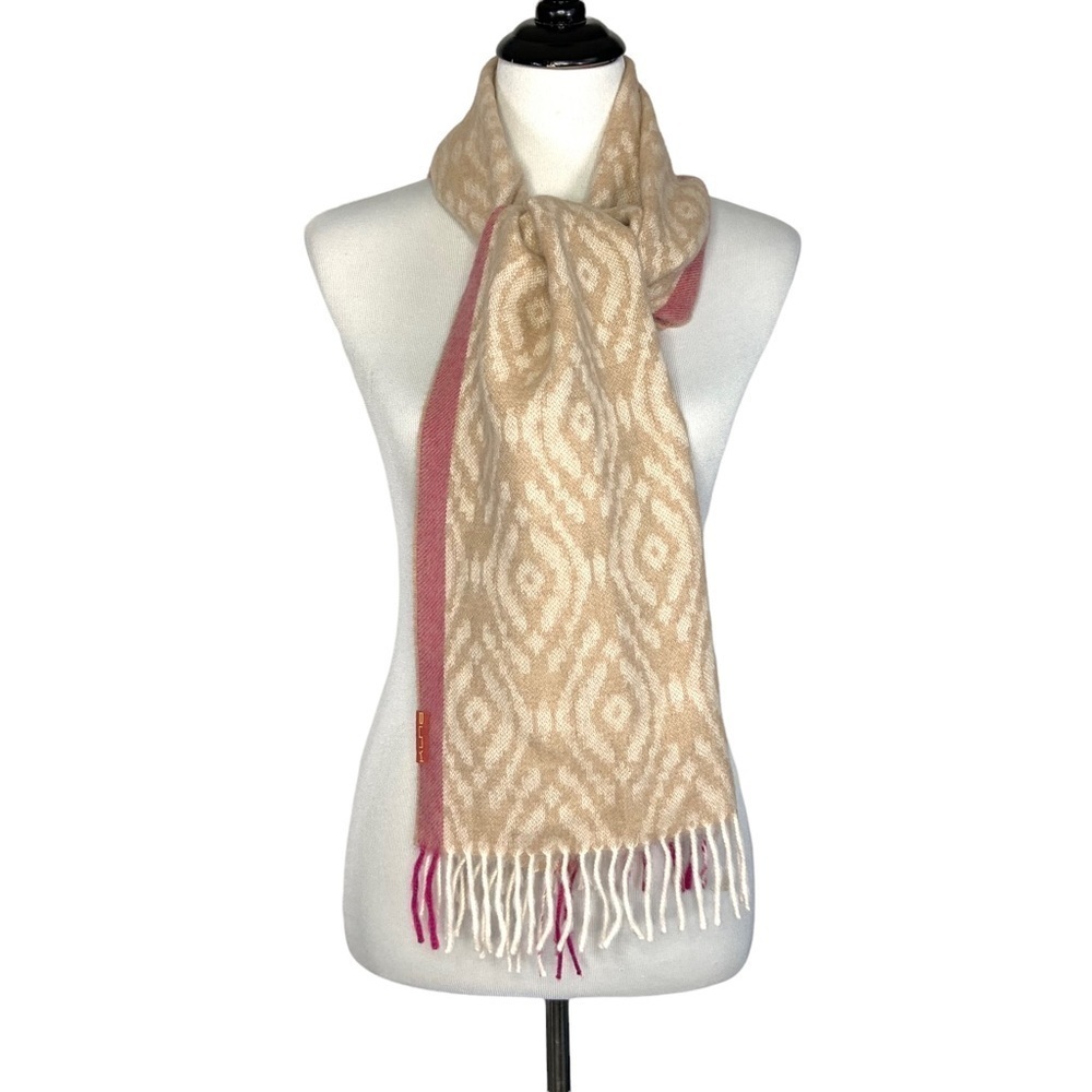 Elegant Beige and Pink Scarf